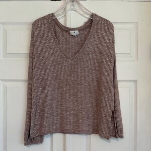 Rose V-Neck Knit Sweater